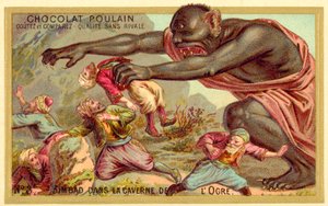 Sindbad in der Höhle des Ogers von French School