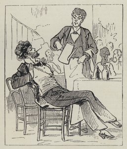 Rauchen in einem Café von French School