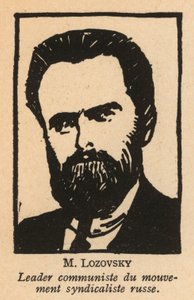 Solomon Lozovsky, russischer bolschewistischer Revolutionär und sowjetischer Politiker, Generalsekretär der Roten Internationalen Arbeiterunion (Profintern)