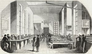 Sortierung der Briefe von Paris - Gravur in „Tableau-de-Paris“ von Edmond Texier 1852 von French School