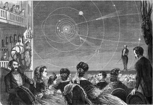 Astronomische Vorstellung im Robin-Theater in Paris von Henri Robin (ca. 1803-1874) von French School