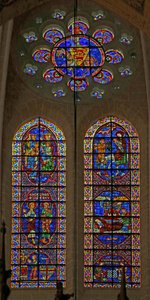 Die Heiligen Johannes und Jakobus; Anbetung der Könige; Die Geburt Christi; Die Flucht nach Ägypten; Beaufort Ritter; Stifter
