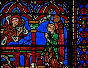 St. Cheron Fenster: Erscheint an seinem Grab von French School