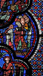 St. Johannes Fenster: Belebt eine Frau wieder von French School