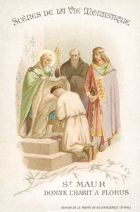 St. Maurus gibt Florus sein Habit