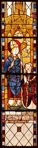 St. Nikolaus mit einem Stifter, aus der Kapelle des Heiligen Nikolaus, Normannische Schule, 1370