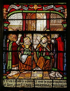 Der Heilige Ouen und der Heilige Eligius auf dem Thron