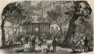 Stempel von Cheval Blanc in Paris im 19. Jahrhundert - Gravur in „Tableau-de-Paris“ von Edmond Texier 1852