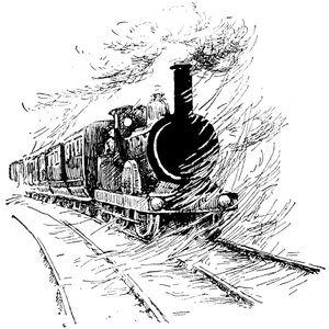 Dampflokomotive: Lokomotive mit Fahrer, ein Kinderbuch Anfang des 20. Jahrhunderts von French School