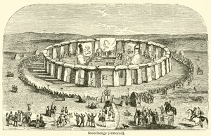 Stonehenge, restauriert (Gravur)