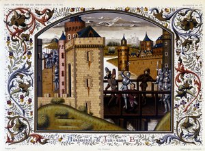 Tanguy du Chatel ermordet Jean ohne Furcht auf der Brücke von Montereau von French School