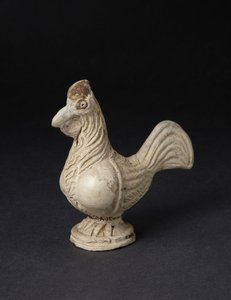 Terrakottafigur eines Hahns