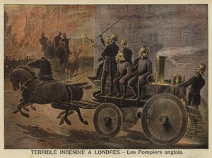 Schreckliches Feuer in London, 1897 von French School