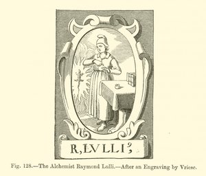 Der Alchemist Raymond Lulli (Gravur) von French School