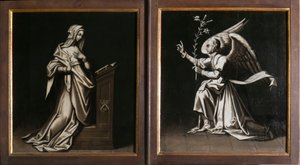 Die Verkündigung. Triptychon von Aubery