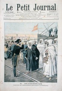 Die Ankunft der marokkanischen Botschafter auf der Internationalen Konferenz in Algeciras 1906, Titelblatt von Le Petit Journal, 21. Januar 1906 von French School