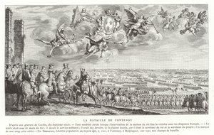 Die Schlacht bei Fontenoy, Österreichischer Erbfolgekrieg, 1745 von French School
