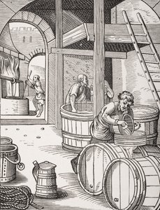 Der Brauer, nach einer Illustration aus dem 16. Jahrhundert, gezeichnet und graviert von Jost Amman (1539-91) aus 