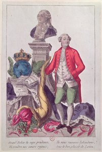 Der Ruf von Jacques Necker (1732-1804) am 16. Juli 1789