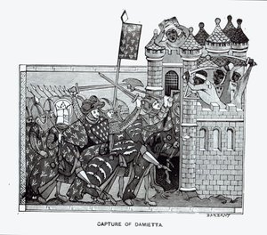 Die Eroberung von Damiette im Jahr 1249