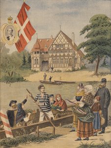 Der dänische Pavillon auf der Weltausstellung 1900 in Paris, Illustration aus Le Petit Journal, 19. August 1900