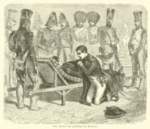 Der Tod von Lannes bei Essling (Gravur)