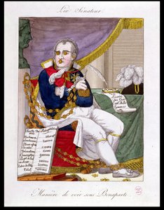 Der Ex-Senator, Karikatur des Reichtums und der Korruption unter Napoleon von French School