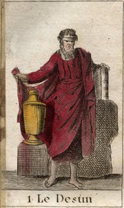 Das Schicksal, Herrscher des menschlichen Schicksals. Aus „Mythologie der Jugend“ von Pierre Blanchard 1803
