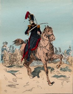 Die französische Armee unter der Herrschaft von Louis Philippe von 1830 bis 1848 - Artillerie zu Pferd in Batterie - Gravur von 1882 in „Histoire de dix ans: 1830-1840“ Louis-Blanc (1811-1882)