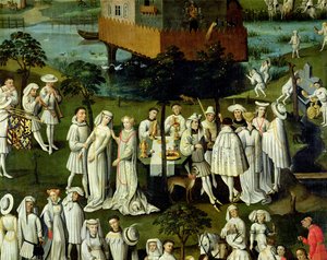 Der Garten der Liebe am Hof von Philipp dem Guten, in den Gärten des Château de Hesdin 1431 (Detail) von French School
