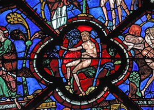 Das Fenster des barmherzigen Samariters: Adam im Garten Eden