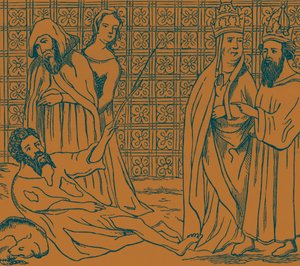 Der Einsiedler zwingt Robert den Teufel, seine Identität zu erklären
