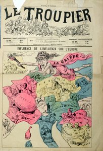 Der Einfluss der Influenza auf Europa, aus Le Troupier, 1890