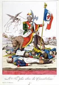 Das letzte Wort im Kannibalismus, Anti-Napoleon-Karikatur, ca. 1815 von French School