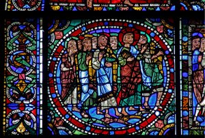 Das Leben Christi Fenster: Der Einzug in Jerusalem von French School