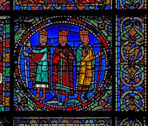 Das Leben Christi Fenster: Die Reise der Weisen von French School