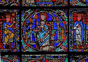 Das Leben Christi Fenster: Die Jungfrau und das Kind