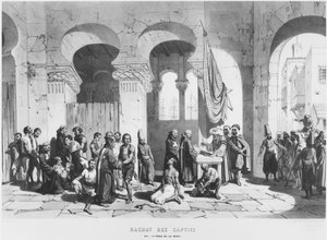 Die Barmherzigen Väter lösen die Gefangenen in Algerien aus, ca. 1830-40 von French School