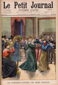 Die Mimi Pinson Musik- und Tanzschule. Mimi Pinsons Konservatorium. Illustration für Le Petit Journal