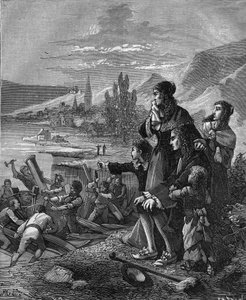 Die Munden-Seeleute zerstörten das „Dampfschiff“ von Denis Papin (1647-1712), einem französischen Physiker und Erfinder