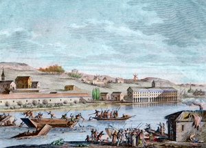 Das Ertränken von Nantes, Schreckensherrschaft, 1793 von French School