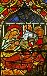 Die Geburt Christi (Buntglas)