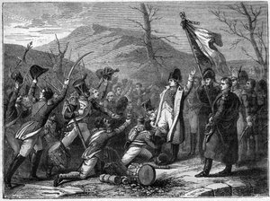 Die Hundert Tage - März 1815: La Bedoyere schließt sich Napoleon an - Les Cent Jours: Charles Angelique Francois Huchet de La Bedoyere (Labedoyere) von French School