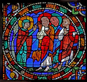 Das Passionsfenster: Auferstehung: Maria Magdalena erzählt es den anderen