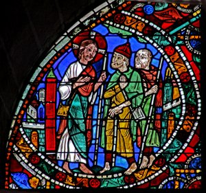 Das Passionsfenster: Emmaus - Weg nach Emmaus von French School