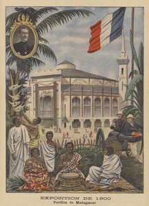 Der Pavillon von Madagaskar auf der Weltausstellung 1900 in Paris