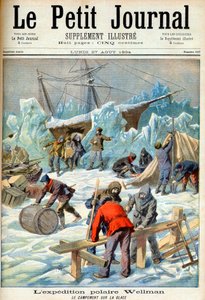 Die Polarexpedition von Walter Wellman (1858-1934) (Nordpol, Arktis) Titelseite der Zeitung „Le Petit Journal“ 27.08.1894 (Gravur). von French School