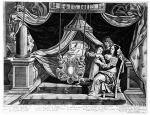 Das königliche Bett des Herzogs von Anjou, ca. 1641