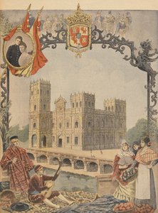 Der spanische Pavillon auf der Weltausstellung 1900 in Paris, Illustration aus Le Petit Journal, 4. März 1900 von French School
