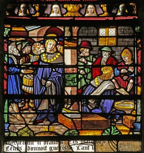 Das Fenster des Heiligen Ludwig: Ludwig wäscht den Armen die Füße
